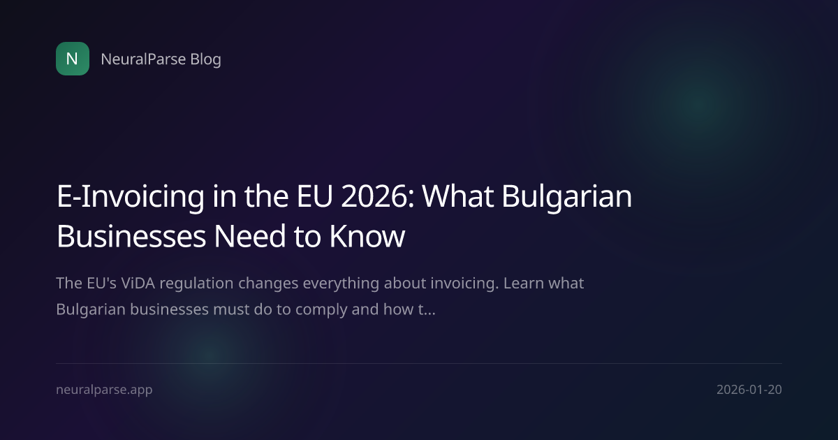 E-Invoicing in the EU 2026: What Bulgarian Businesses Need to Know ...